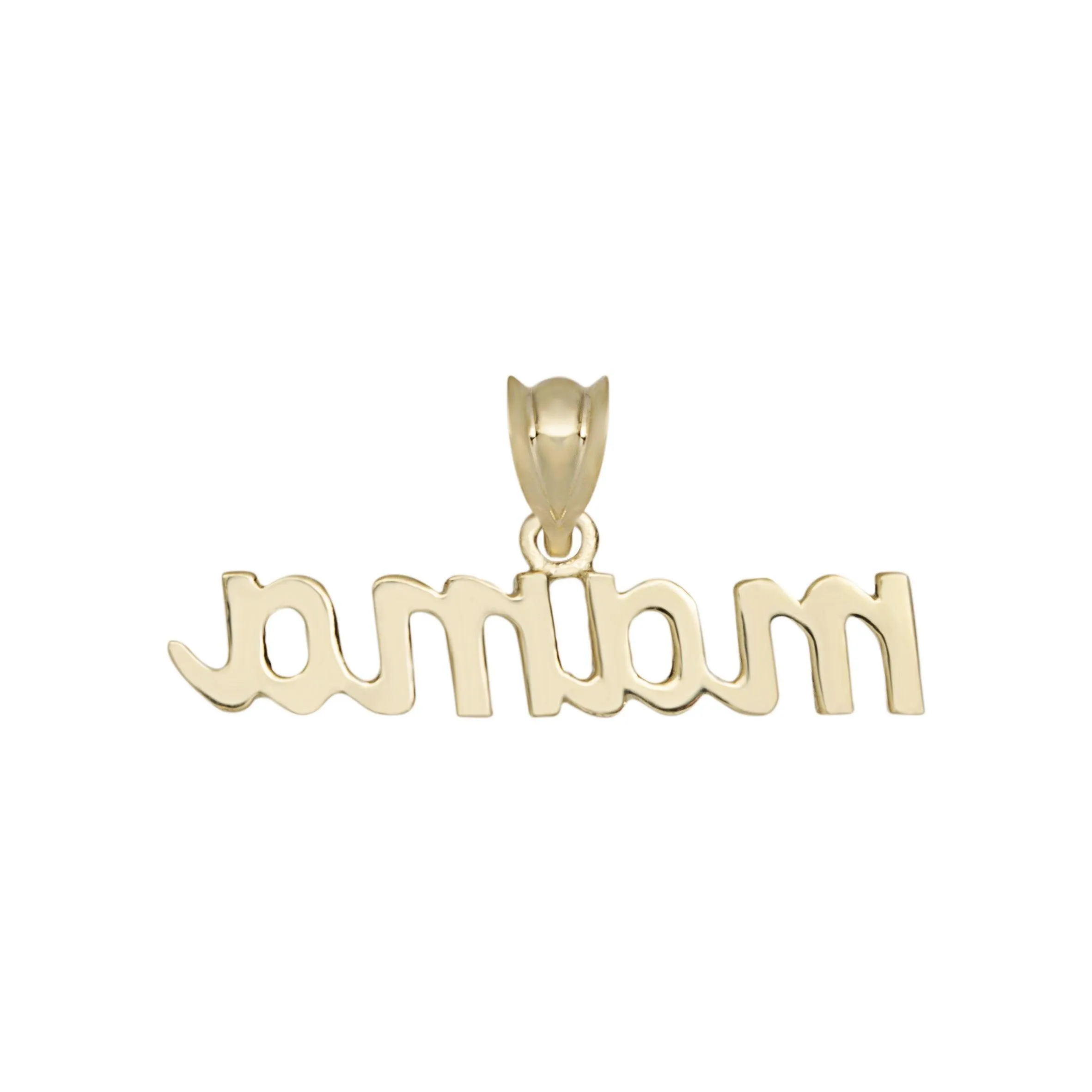 "Mama" Pendant Solid 10K Yellow Gold
