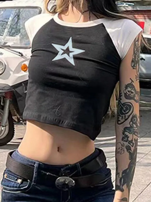 Raglan Sleeve Graceful Rib Crop Top