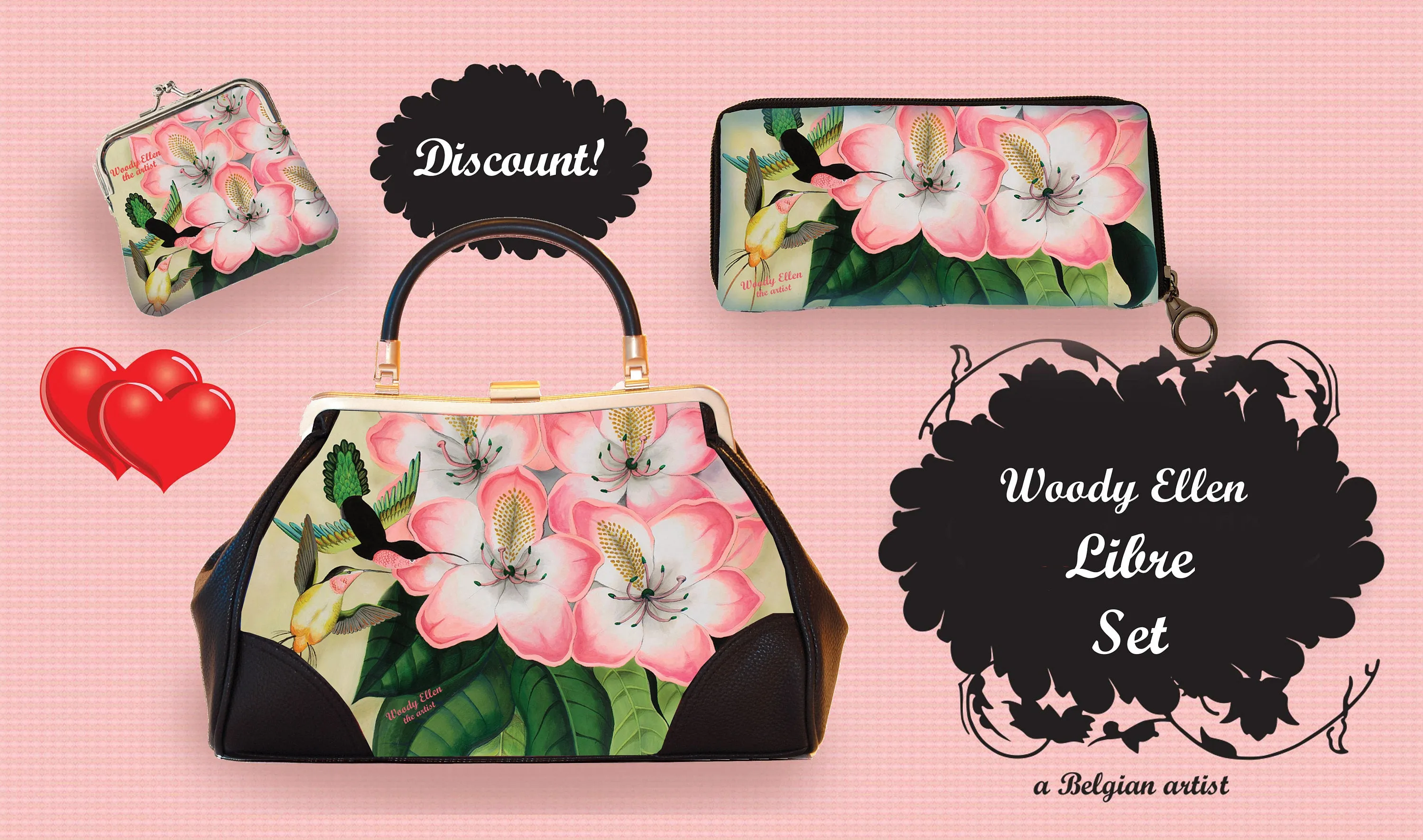 Retro handbag set of 3, Libre