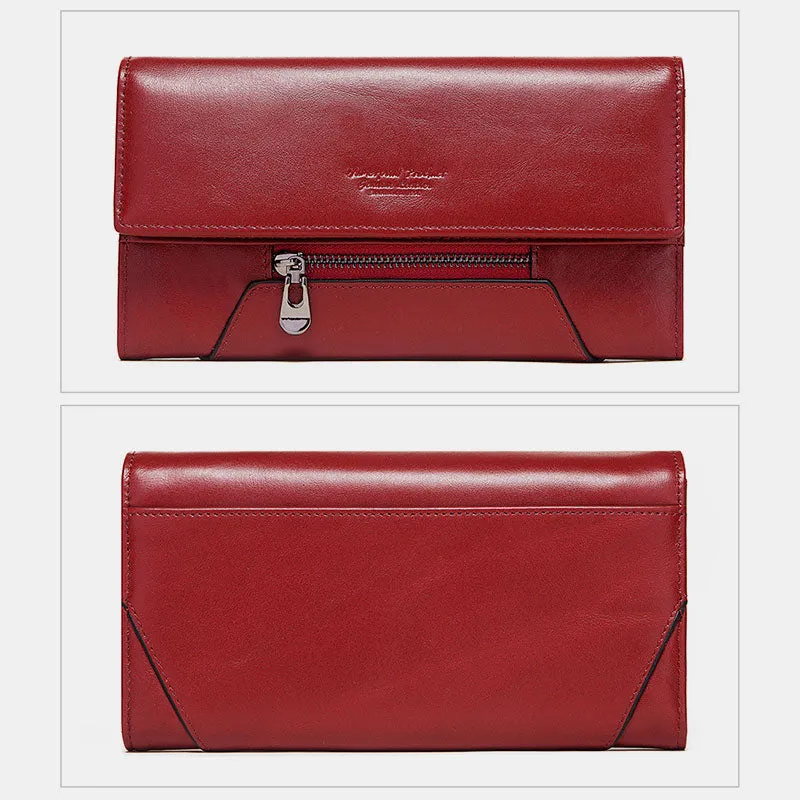 RFID Anti-Theft Multi-Card Genuine Leather Wallet