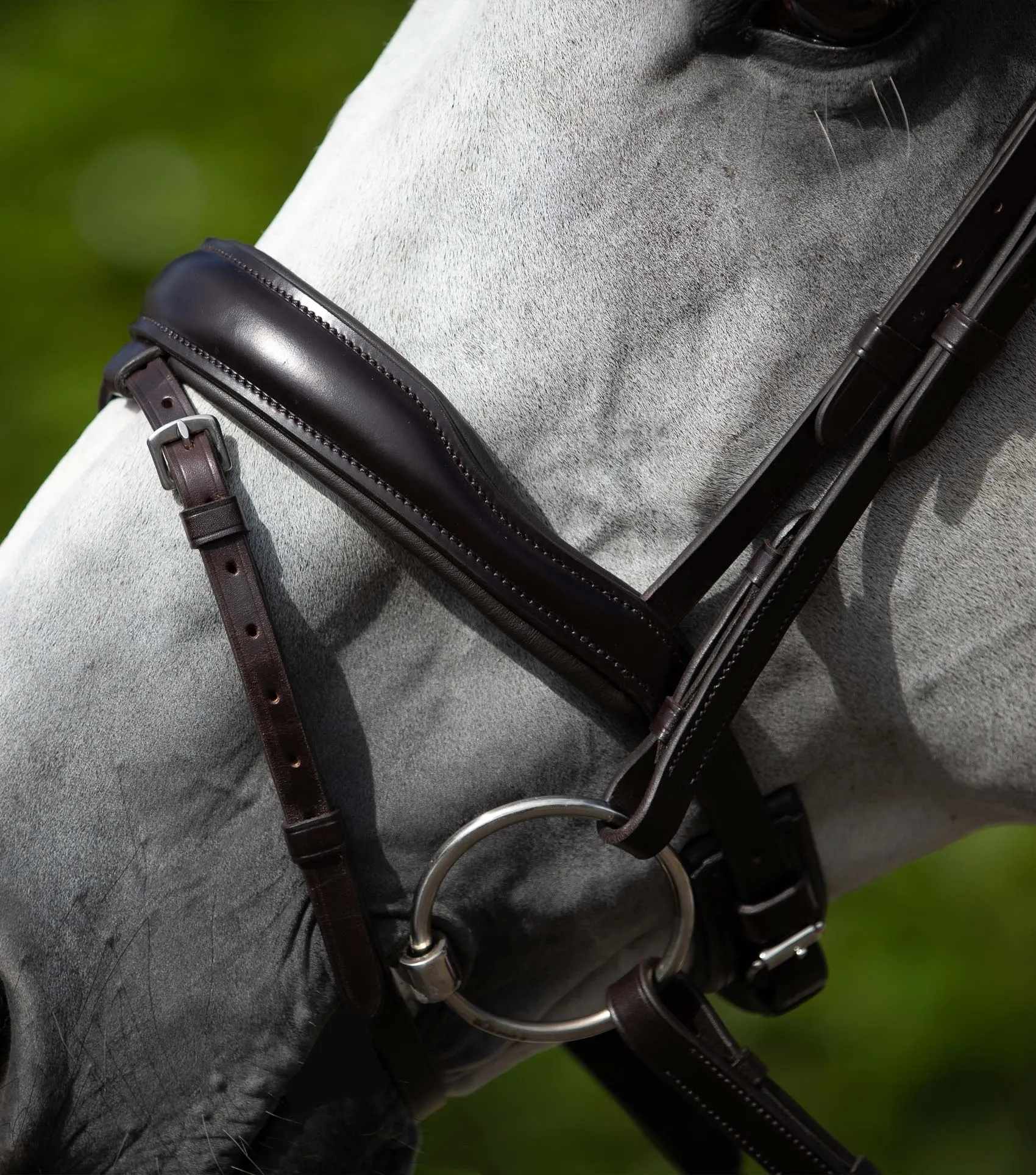 Rizzo Anatomic Snaffle Bridle with Flash Brown