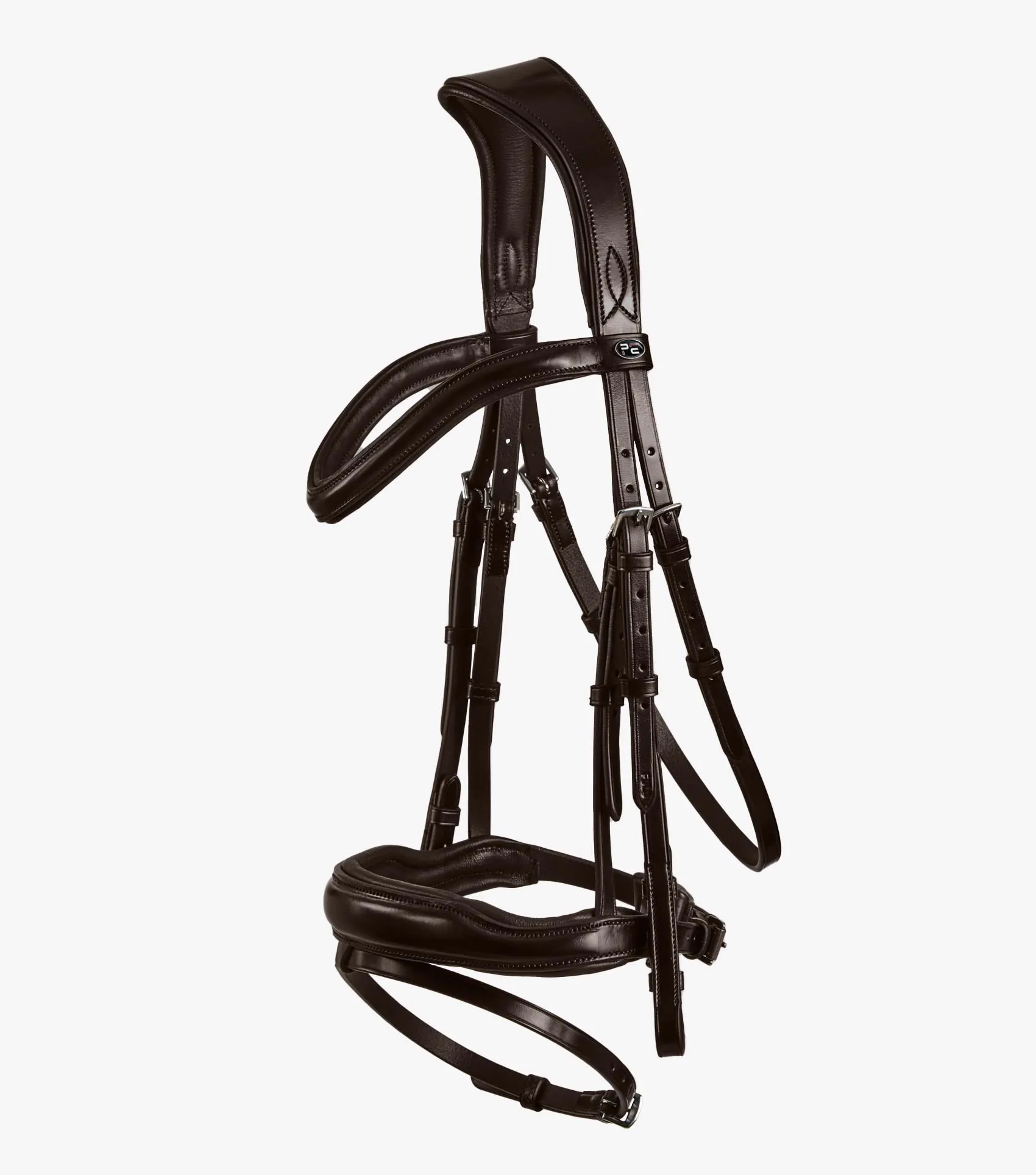 Rizzo Anatomic Snaffle Bridle with Flash Brown