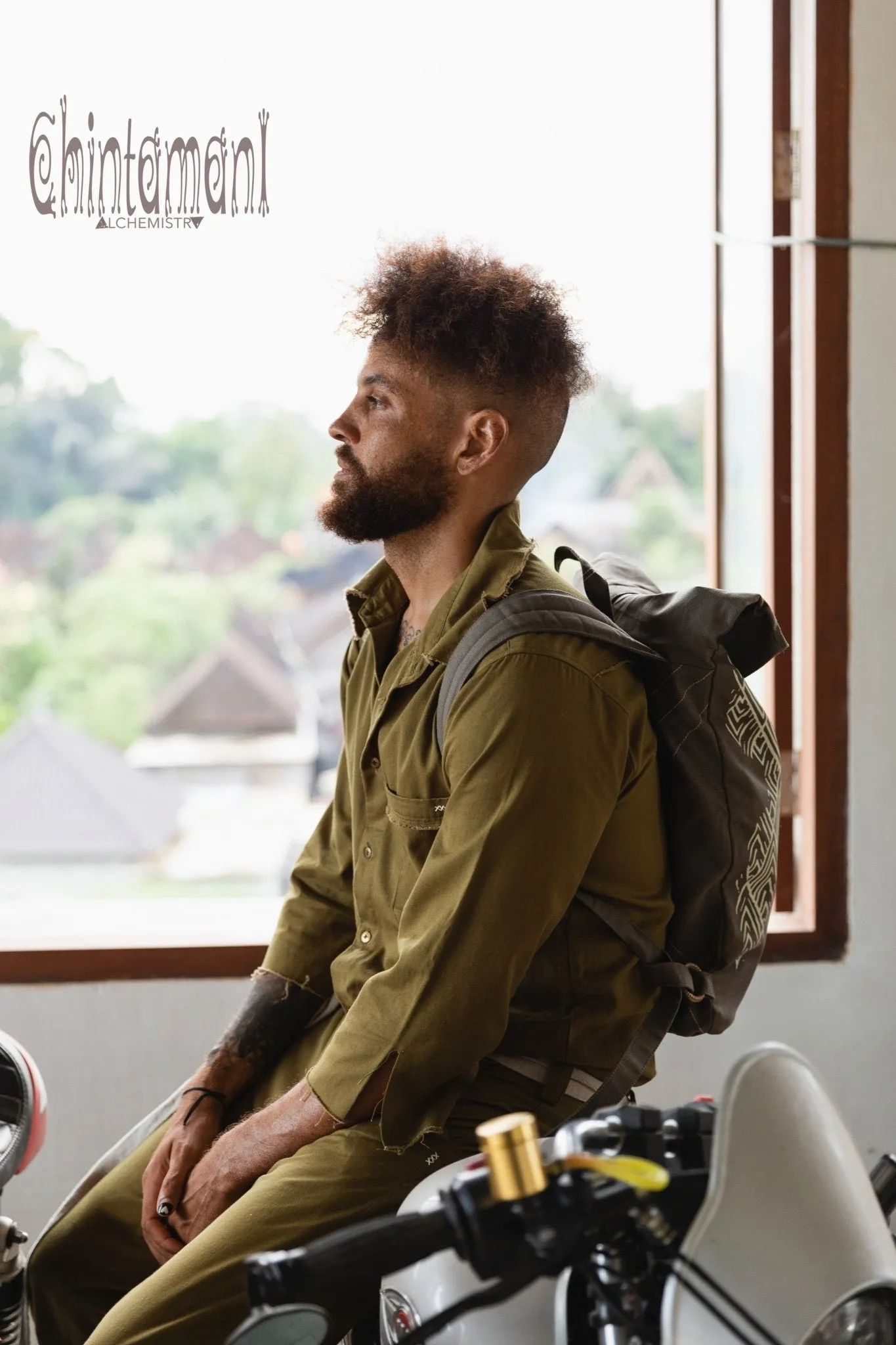 Rolltop Canvas Backpack Unisex / Dark Gray