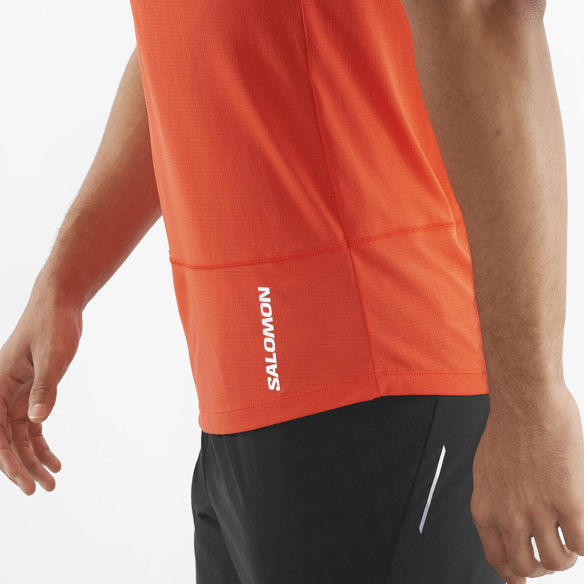Salomon Men&#x27;s Cross Run Tee Cherry Tomato | Buy Salomon Men&#x27;s Cross Run Tee Cherry Tomato here | Outnorth