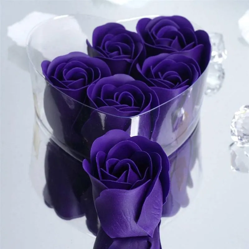 Scented Rose Soap Gift Box - Purple