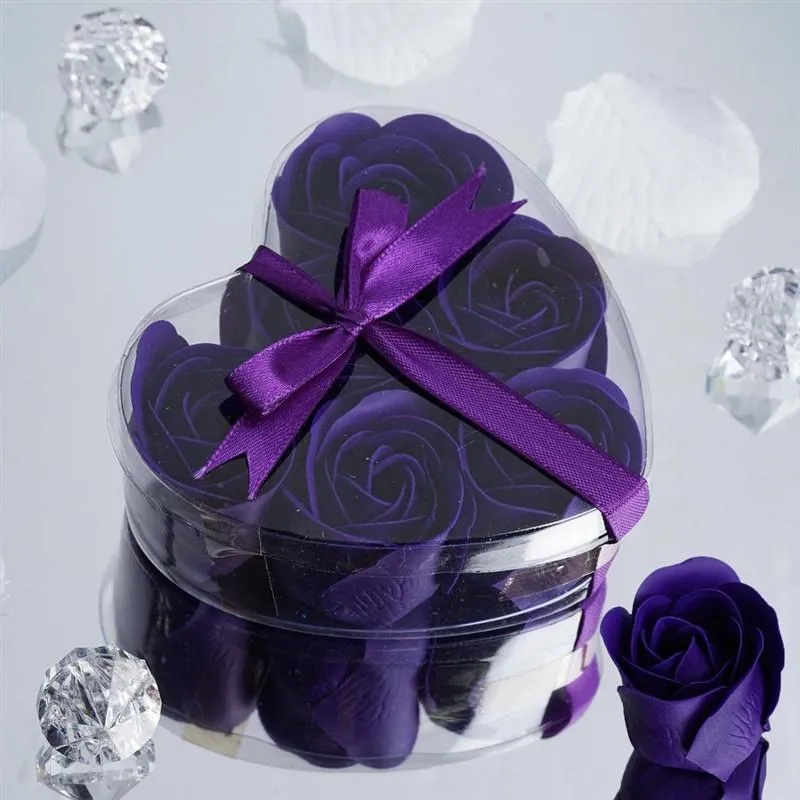 Scented Rose Soap Gift Box - Purple