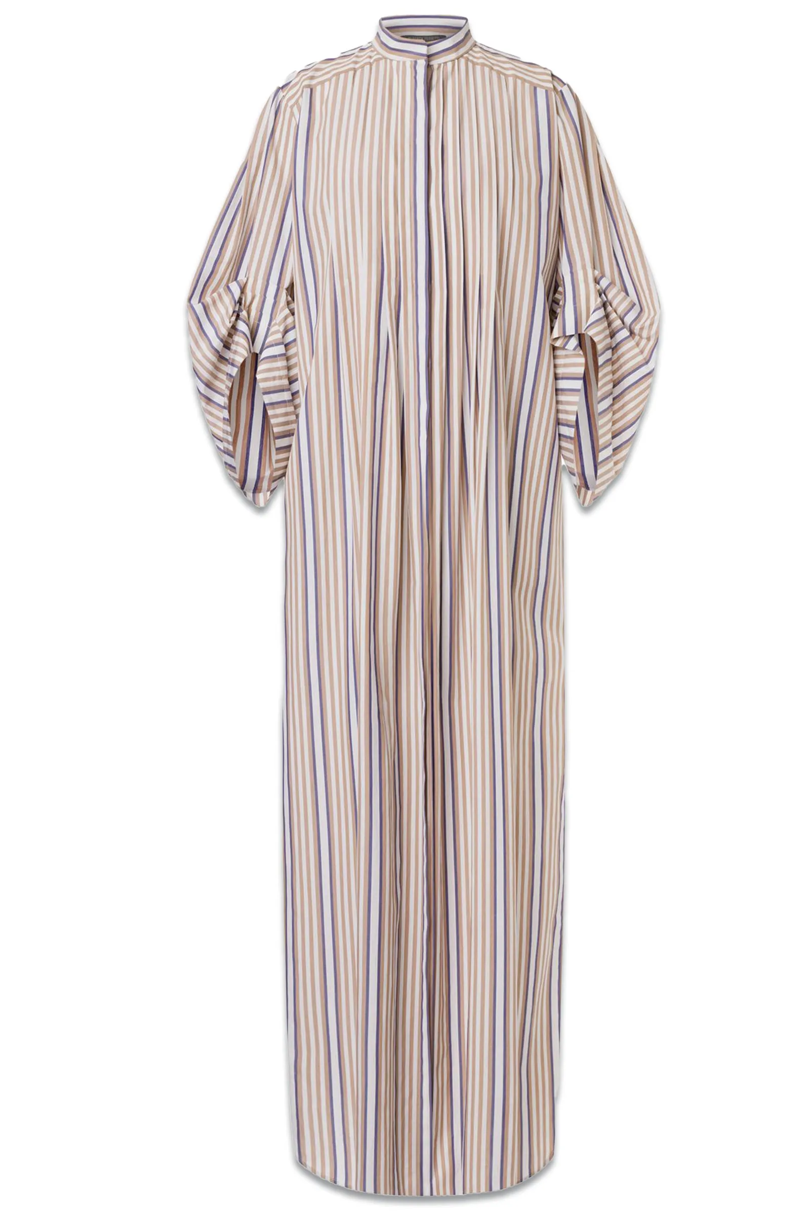 Shirt Dress In Striped Poplin