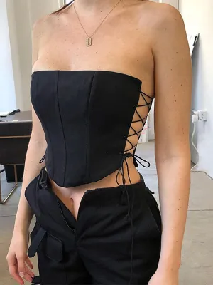 Side Lace Graceful Up Corset Top