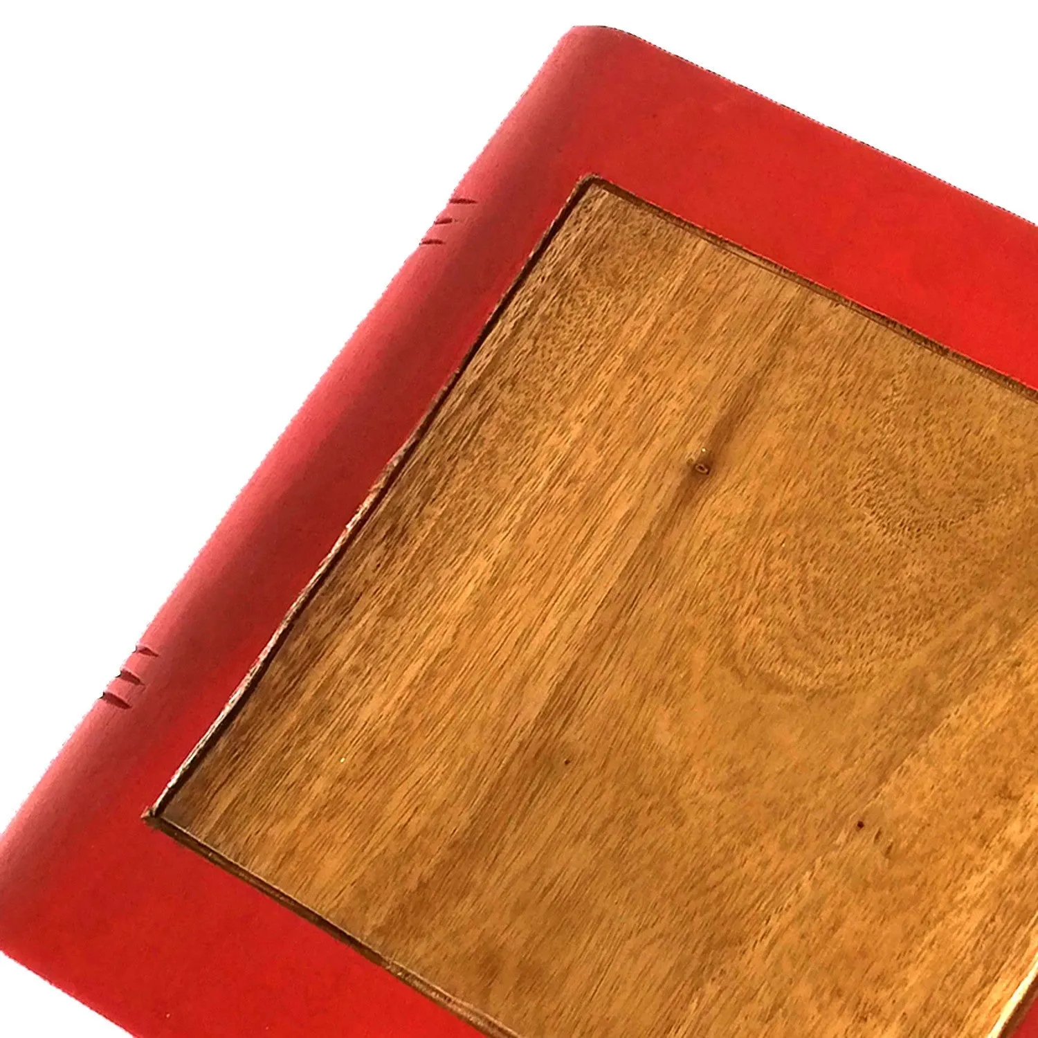 Side Table, corner Stool, Raintree Wood Natural Finish-Book Stack-Colour finish..