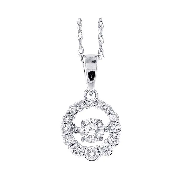 Silver (SLV 995) Cubic Zirconia Stunning Neckwear Pendant  - 1/3 ctw