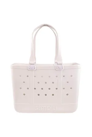 Simply Southern Large Solid Tote- White