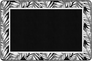 Simply Stylish Black & White Greenery Border