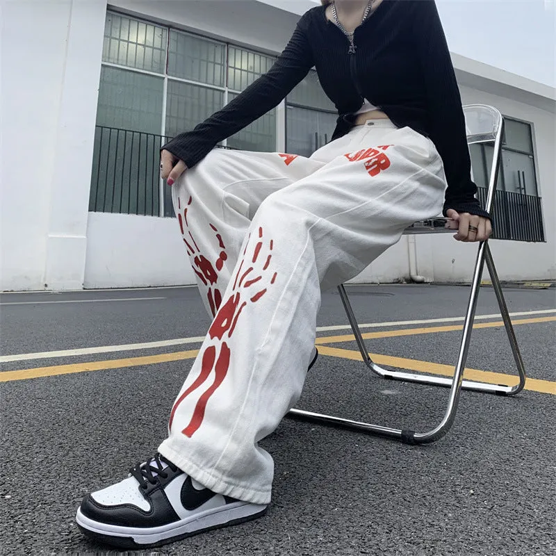 Skeleton Hands Graceful Street Jeans
