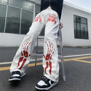 Skeleton Hands Graceful Street Jeans