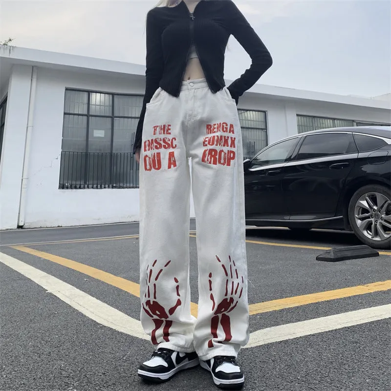 Skeleton Hands Graceful Street Jeans