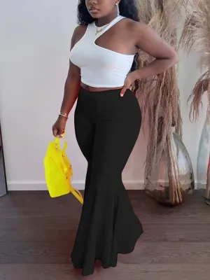 Solid Ruched Graceful Crop Tank Top