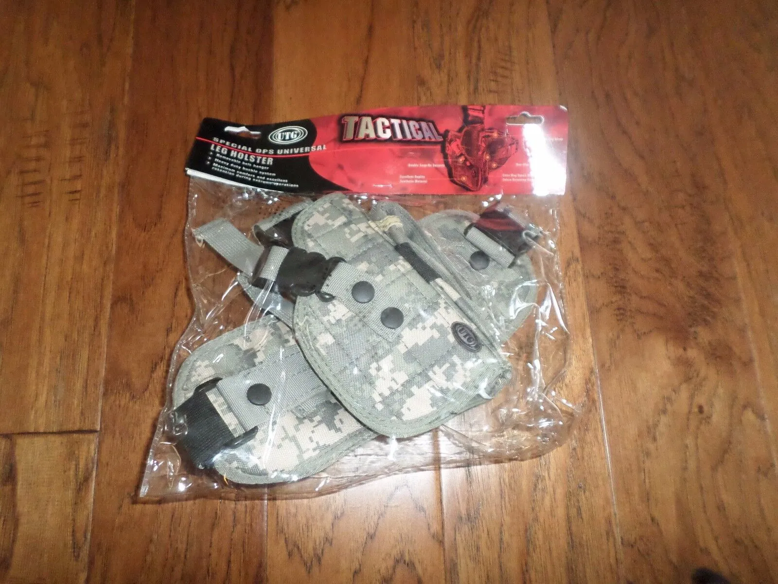 SPECIAL OPS TACTICAL LEG HOLSTER 9 MM LARGE FRAME AUTO'S ACU DIGITAL CAMOUFLAGE