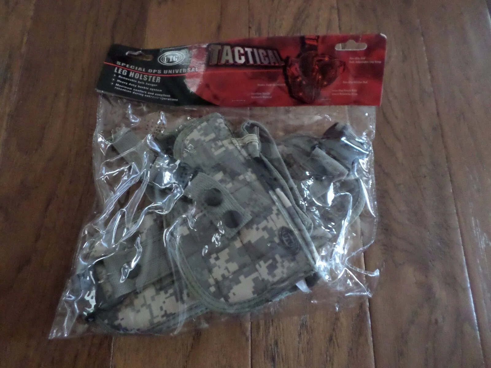 SPECIAL OPS TACTICAL LEG HOLSTER 9 MM LARGE FRAME AUTO'S ACU DIGITAL CAMOUFLAGE