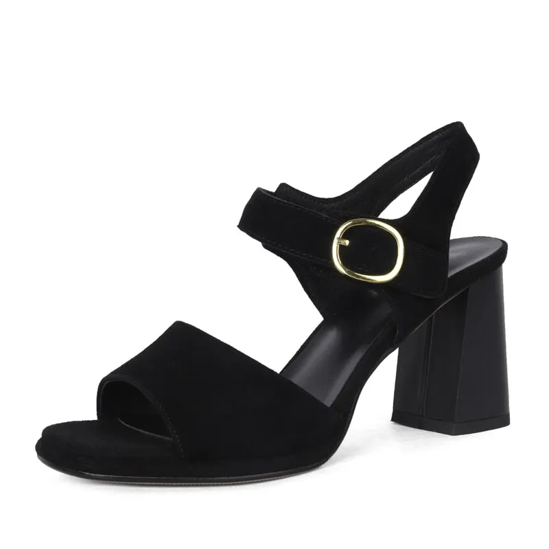 Square Toe Chunky Heels