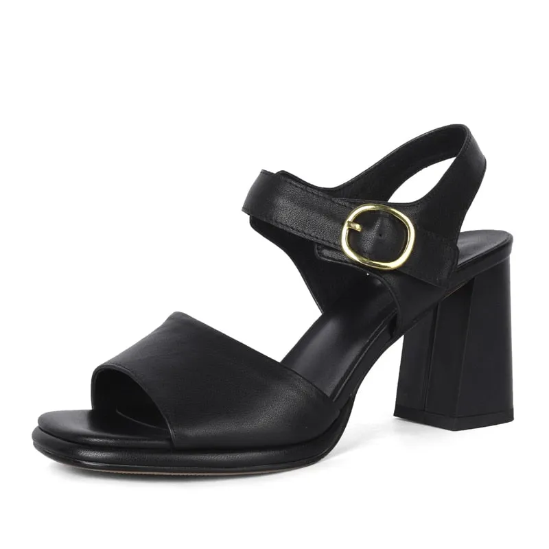 Square Toe Chunky Heels