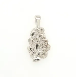SS Pear Shape Silver Nugget Pendant