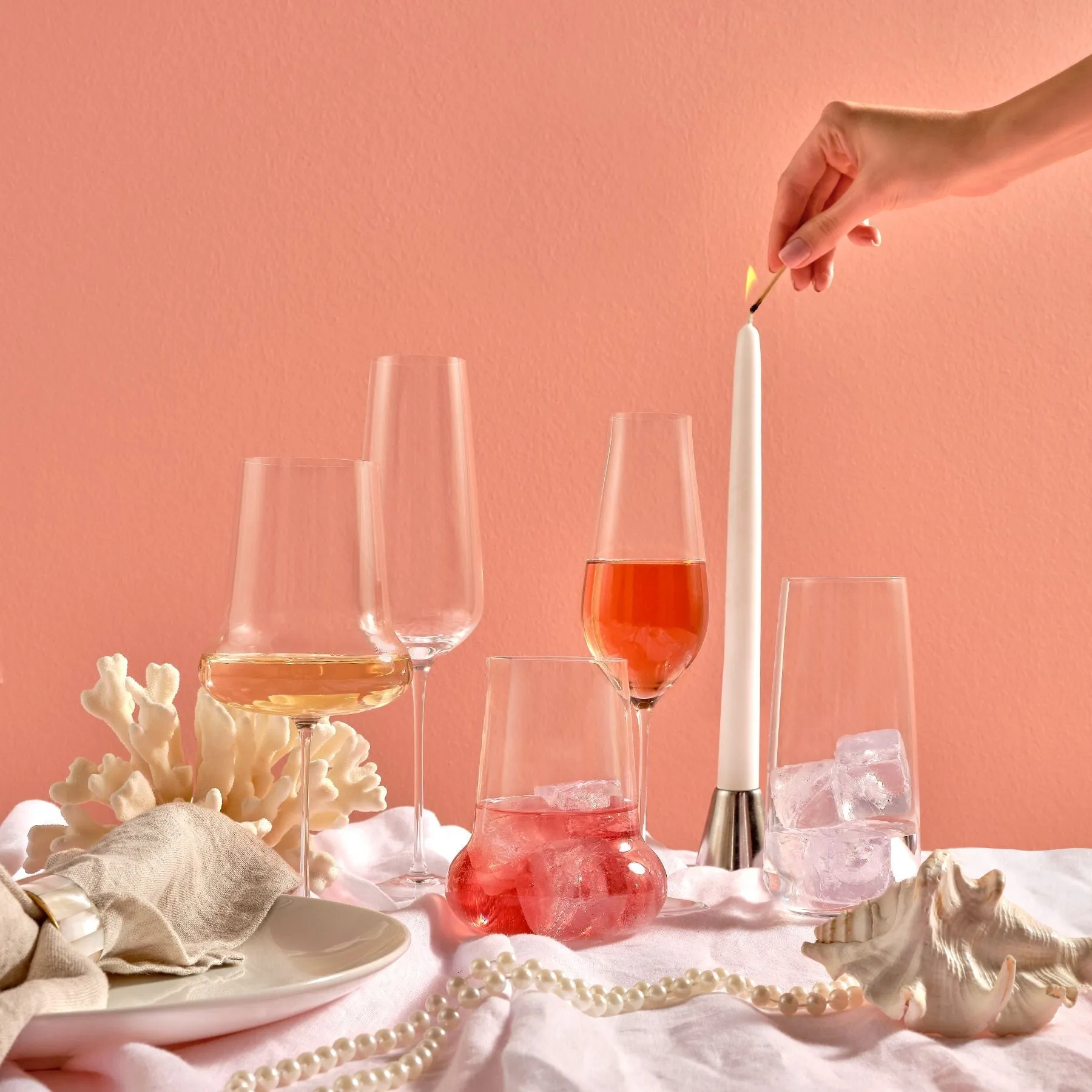 Stem Zero Set of 2 Flute Champagne Glasses