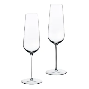 Stem Zero Set of 2 Flute Champagne Glasses