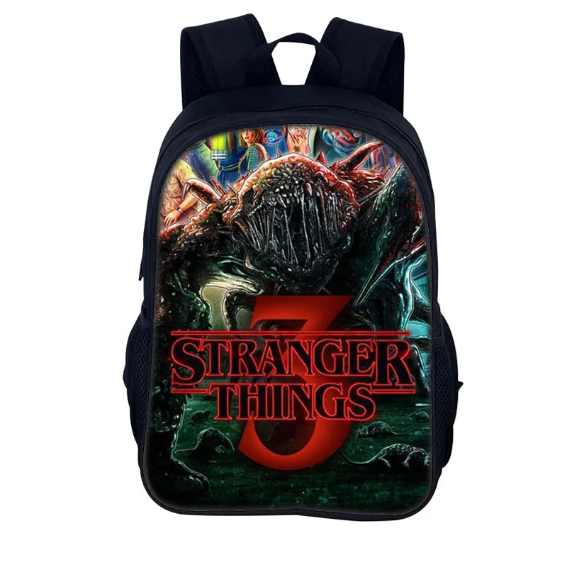 Stranger Things Backpack Youth Casual Backpack Man and Woman Cartoon School Bag Large-Capacity Backpack