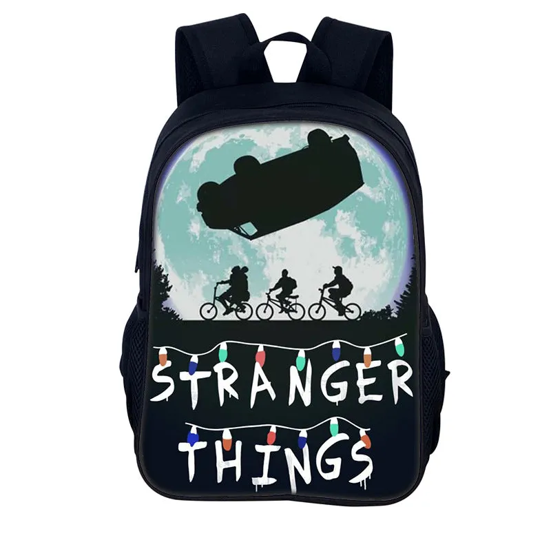 Stranger Things Backpack Youth Casual Backpack Man and Woman Cartoon School Bag Large-Capacity Backpack
