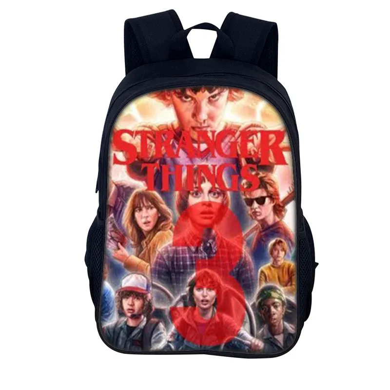 Stranger Things Backpack Youth Casual Backpack Man and Woman Cartoon School Bag Large-Capacity Backpack