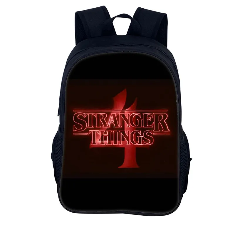 Stranger Things Backpack Youth Casual Backpack Man and Woman Cartoon School Bag Large-Capacity Backpack