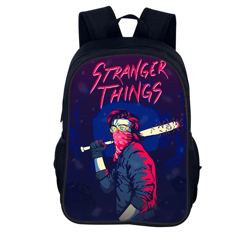 Stranger Things Backpack Youth Casual Backpack Man and Woman Cartoon School Bag Large-Capacity Backpack