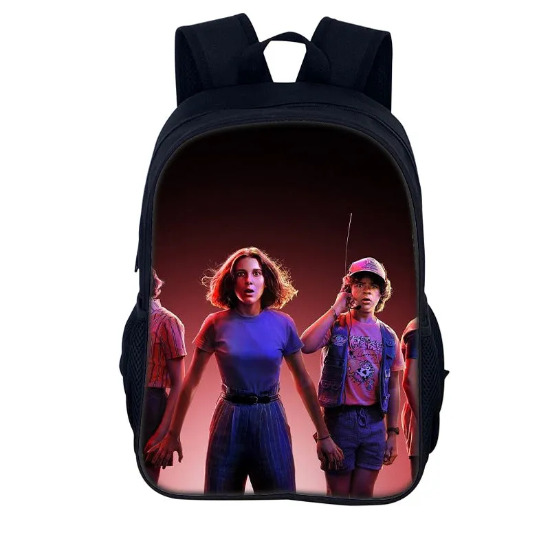 Stranger Things Backpack Youth Casual Backpack Man and Woman Cartoon School Bag Large-Capacity Backpack