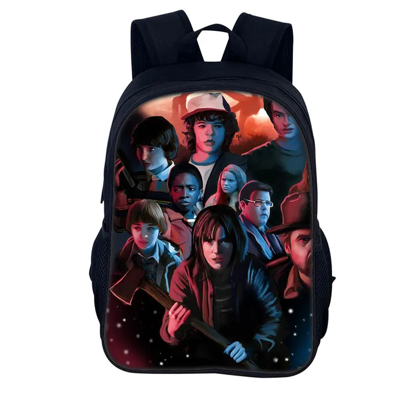Stranger Things Backpack Youth Casual Backpack Man and Woman Cartoon School Bag Large-Capacity Backpack