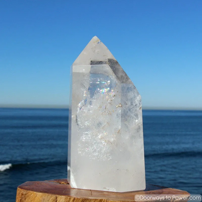 Striking  9.5" John of God Channeling Devic Temple Crystal Altar Stone
