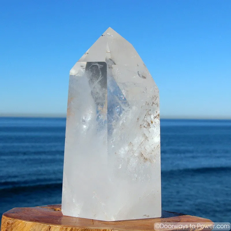 Striking  9.5" John of God Channeling Devic Temple Crystal Altar Stone