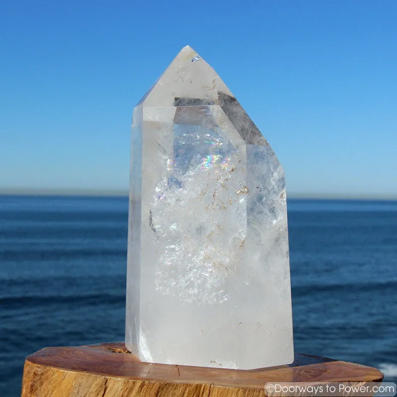 Striking  9.5" John of God Channeling Devic Temple Crystal Altar Stone