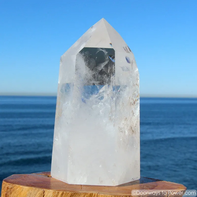 Striking  9.5" John of God Channeling Devic Temple Crystal Altar Stone