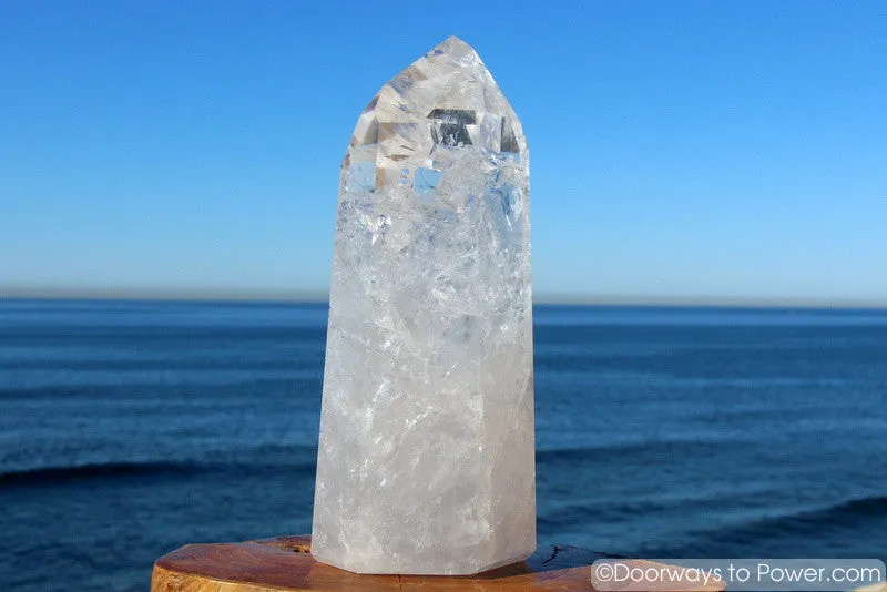 Striking 9.6" John of God Crystal Tower w/ Temple Heart Dow