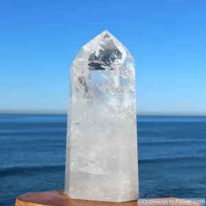 Striking 9.6" John of God Crystal Tower w/ Temple Heart Dow