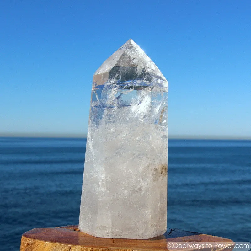 Striking 9.6" John of God Crystal Tower w/ Temple Heart Dow