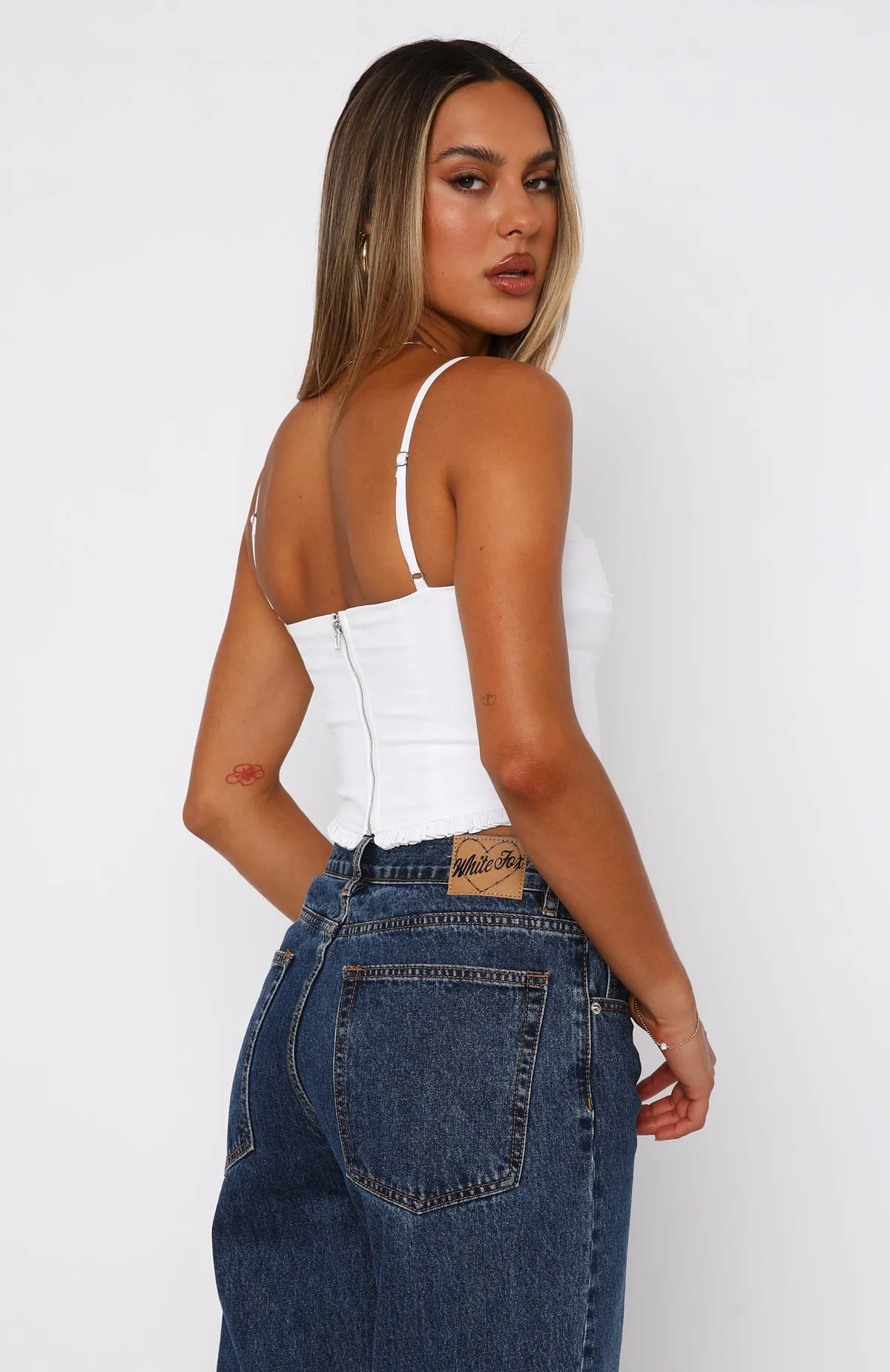 Striking Out Bustier White