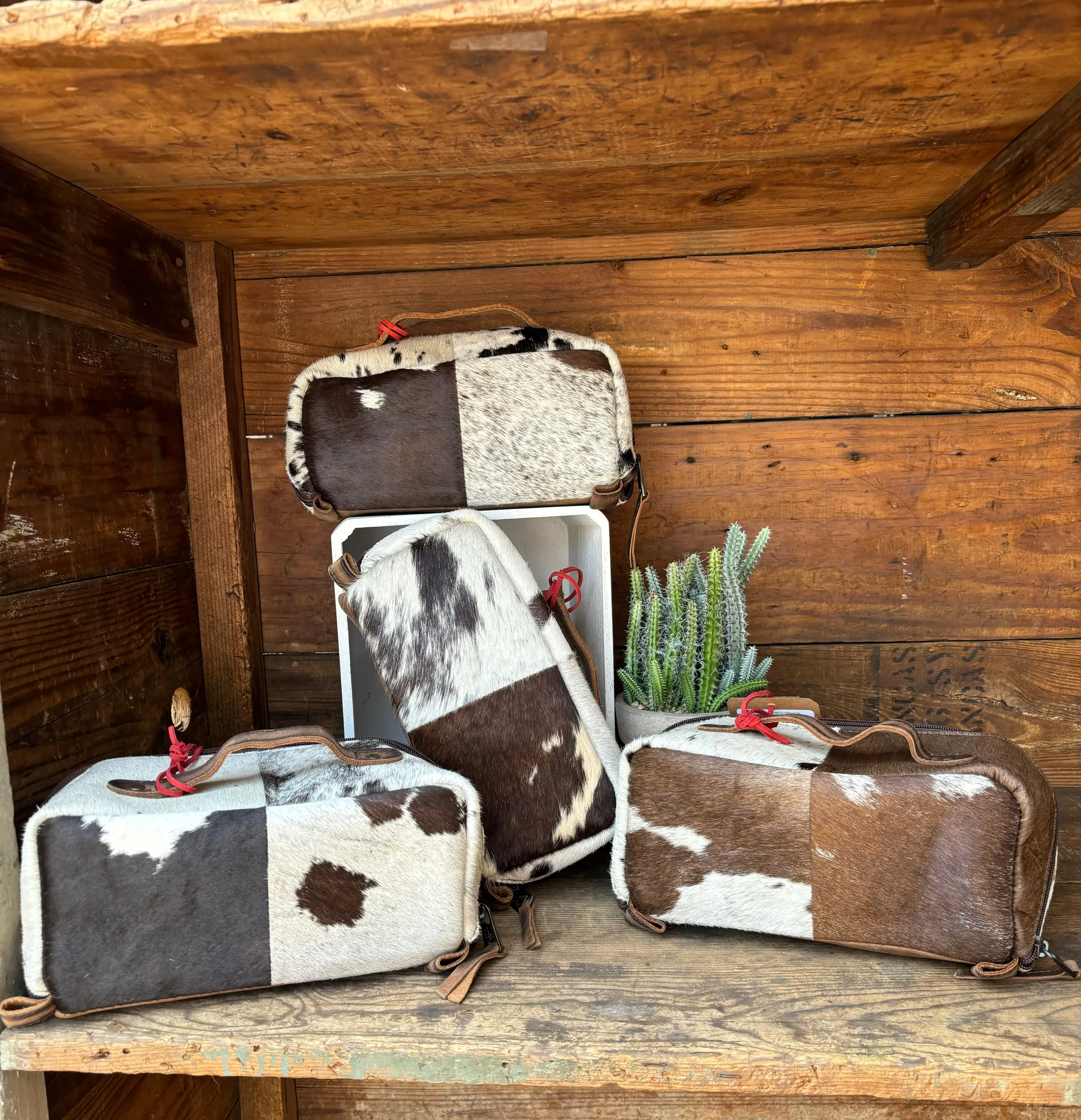 STS Elise Cowhide Hair-On Makeup Bag STS33928