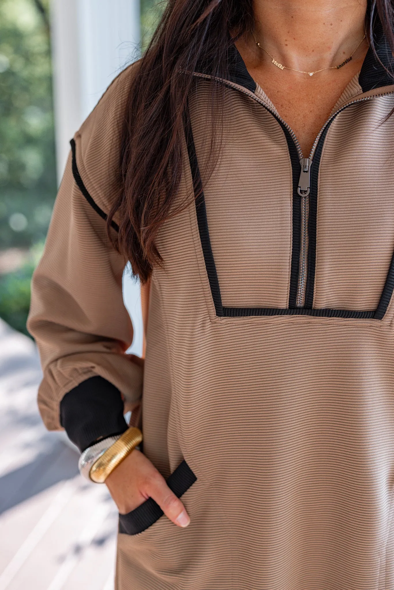Stylish Favorite Mocha Textured Dress