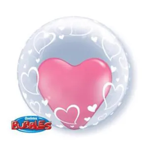Stylish Hearts Bubble Deco. Balloon