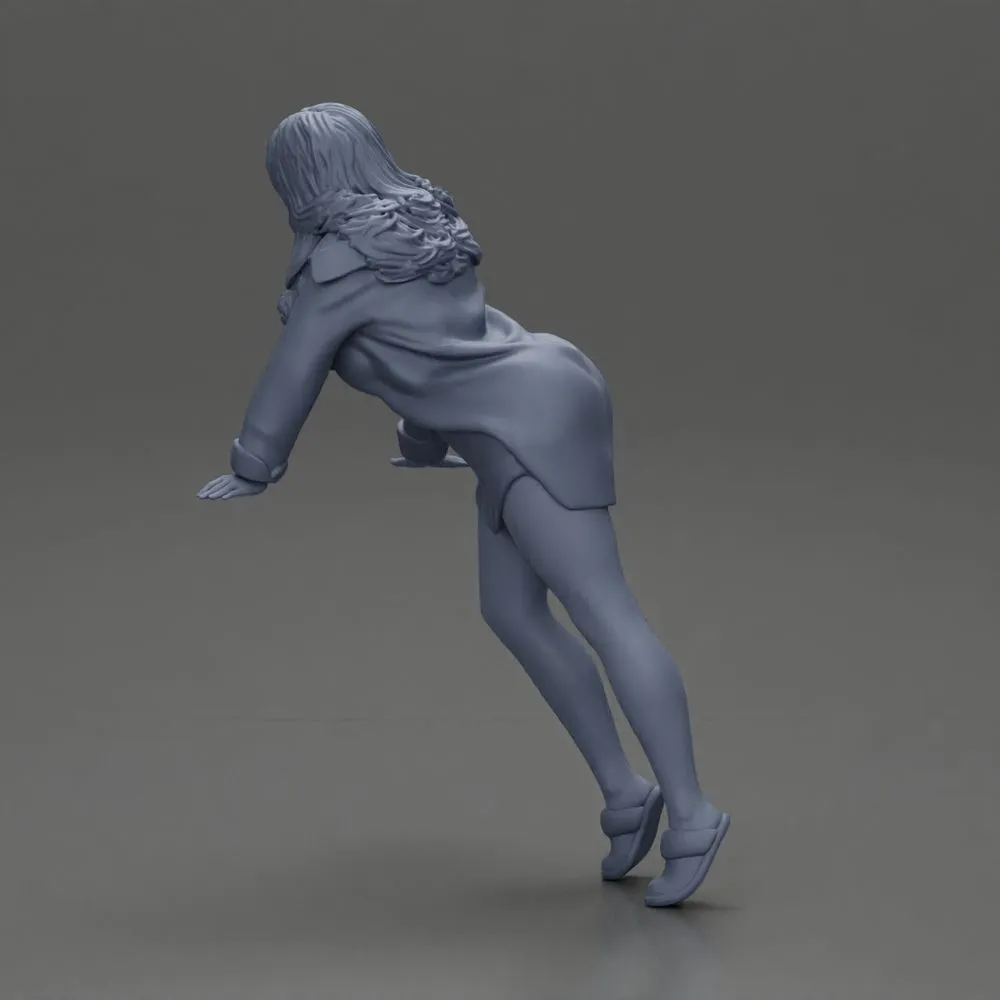 Stylish Woman in long shirt Striking a Dynamic Pose
