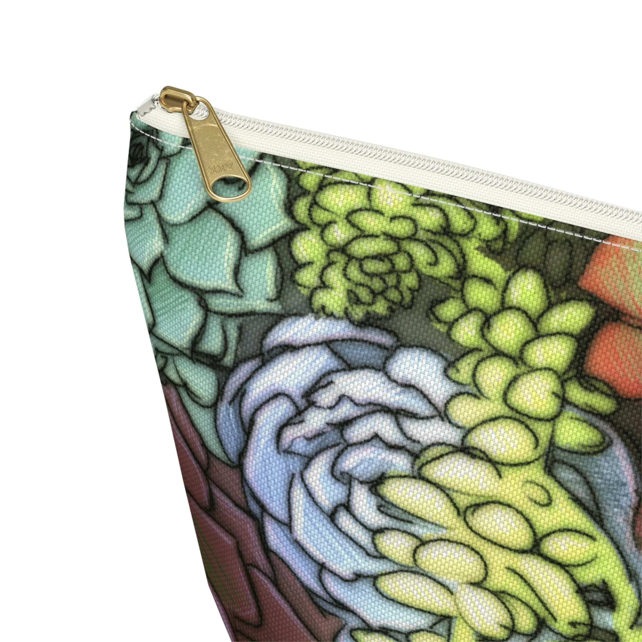 Succulent Illustration - Accessory Pouch w T-bottom