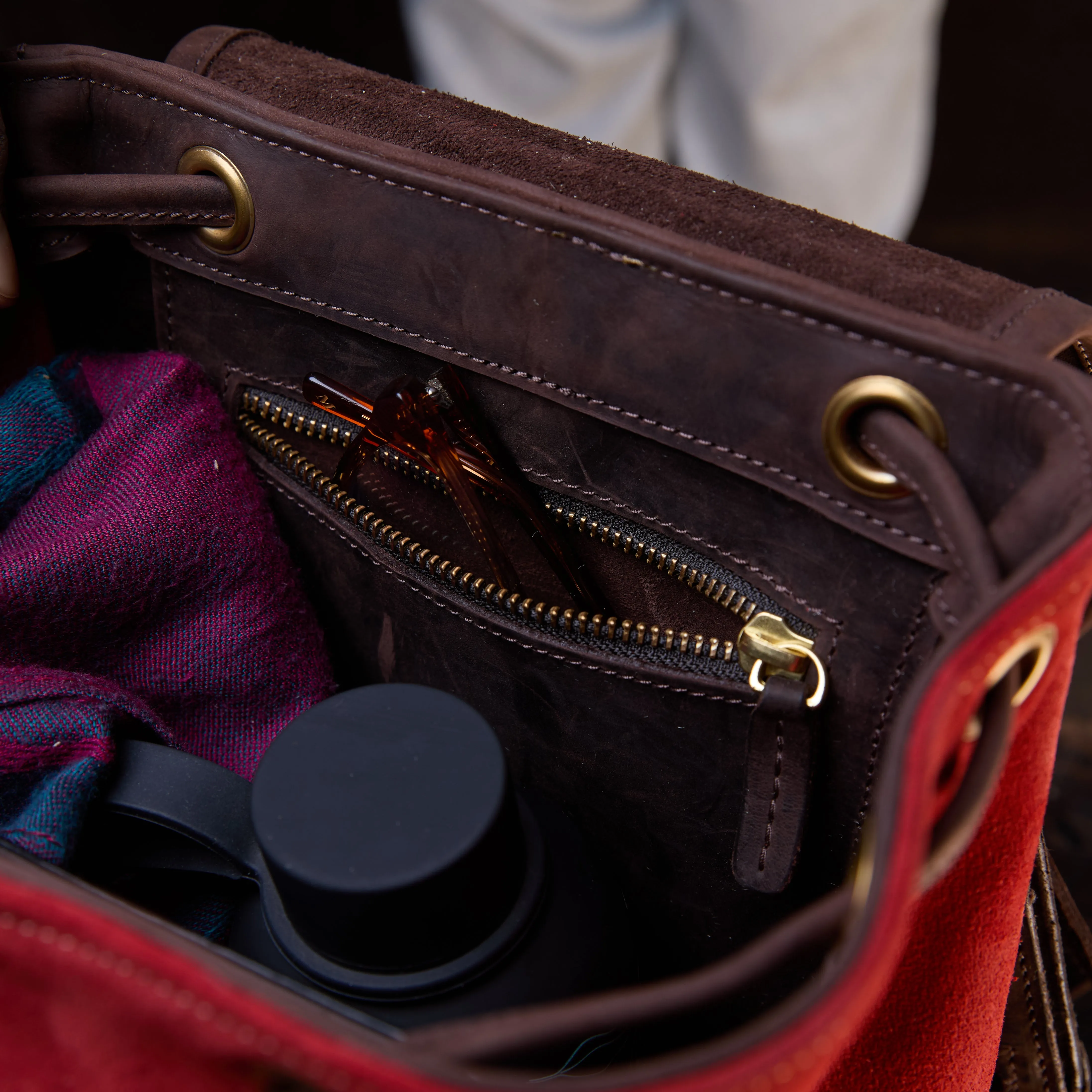 Suede Cecilia Backpack (Mocha Leather)