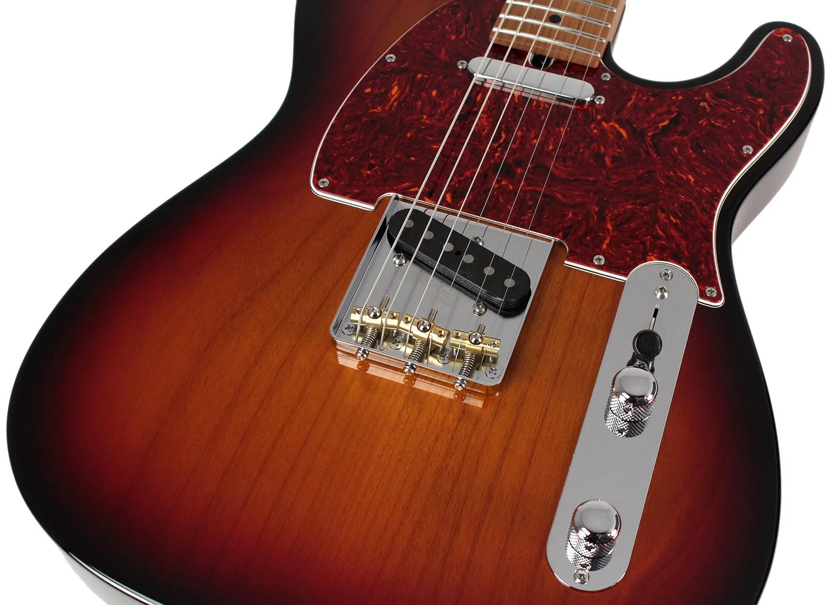 Suhr Select Classic T Guitar, Roasted Neck, 3-Tone Burst, Maple