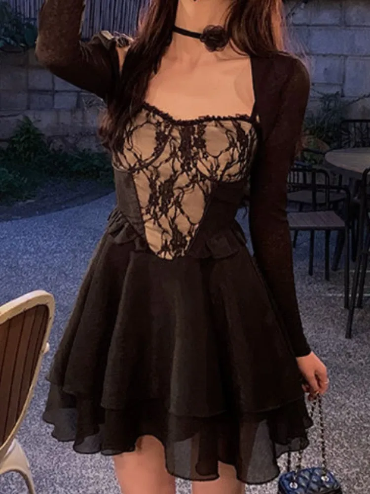 Summer Black Graceful Chic Dress